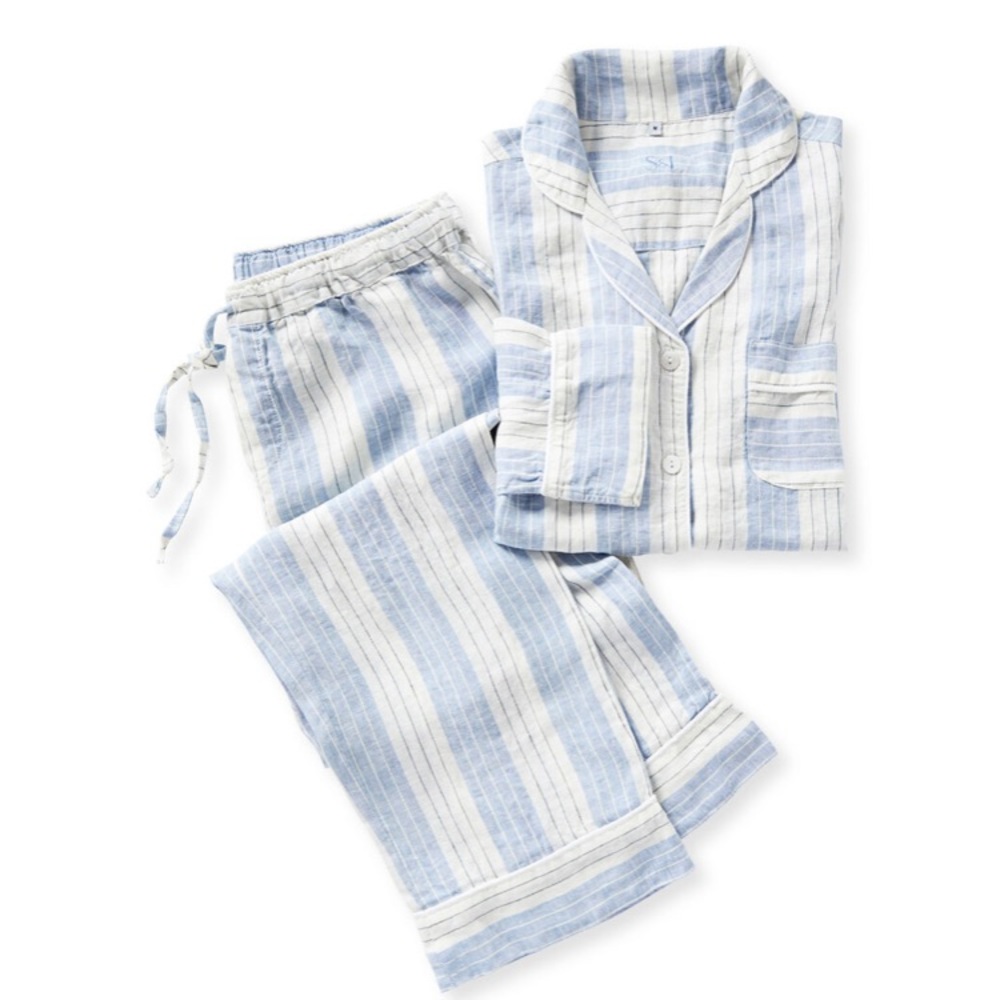 Serena & Lily Porto Linen Pajamas-size small